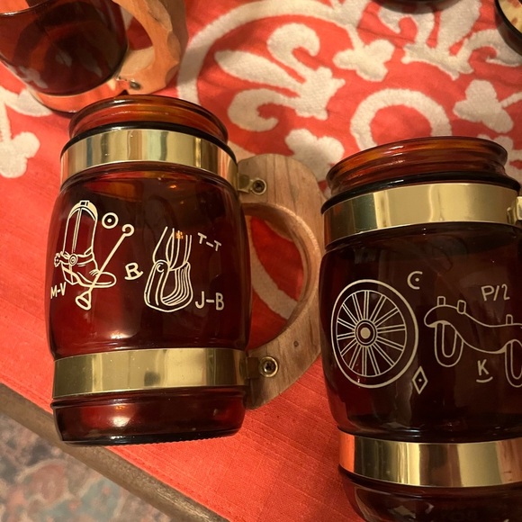 Vintage Siesta ware western mugs 1950’s set of 6 - Picture 5 of 10